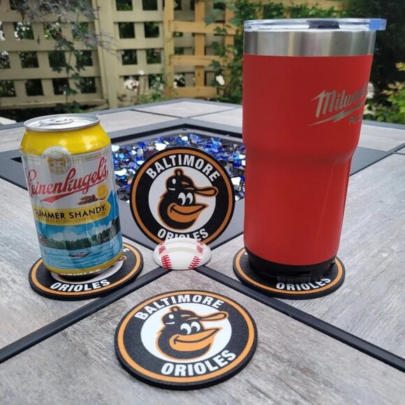 Baltimore Orioles Coaster Set - 3D Printed - (Set of 4) - Picture 2 of 4